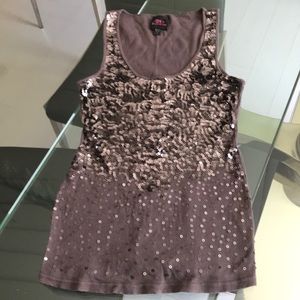 Bebe Sequin Tank Top